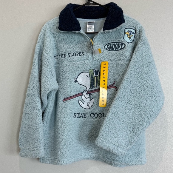 Women's Snoopy Winter Sherpa Quarter-Zip Pullover - Picture 5 of 5